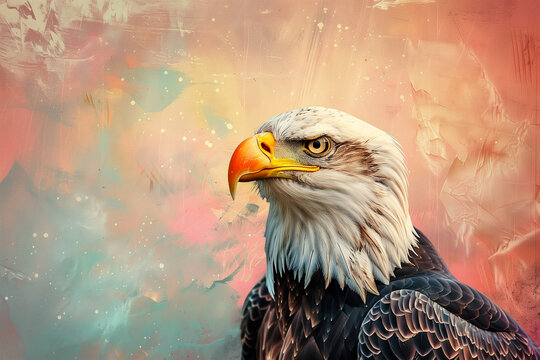 Eagle digital art mascot design nature illustration