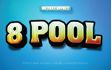 8 Ball pool 3d editable text effect style