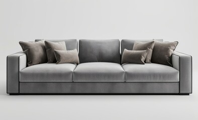 Fototapeta premium gray sofa and gray background walls