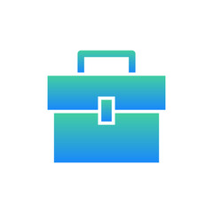 Fototapeta premium Briefcase Flat Gradient Style