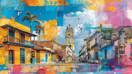 Colombian Mosaic: Diverse Landscapes and Traditions Collage

