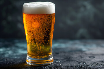 Cold beer glass isolated