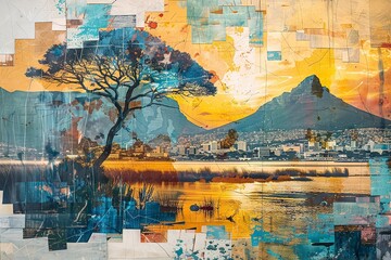 Fototapeta premium South African Harmony in Landscapes Collage