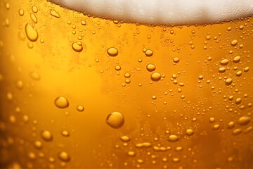 Close up of ice cold glass of beer