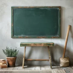 Schilderijen op glas  Green chalkboard with inspirational quote educational and motivational © Nisit