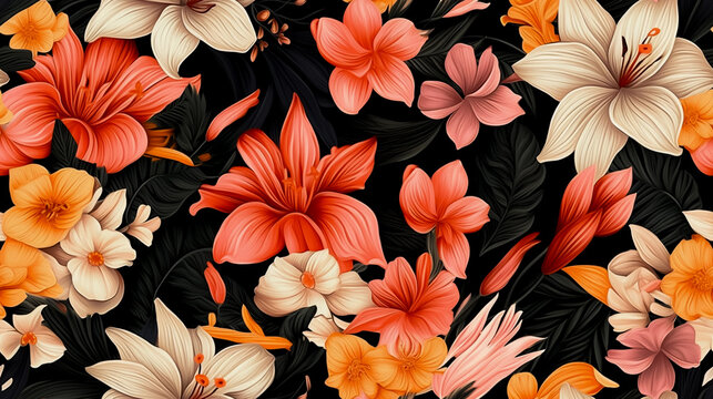 Vibrant and Lively Background of Colorful Flowers