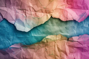 Textured abstract of crumpled paper - Creative textured abstract resembling colorful crumpled paper, reflecting emotion and artistic expression