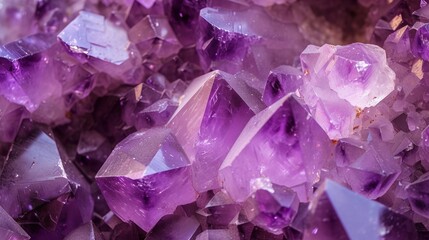 Close up texture of purple amethyst.