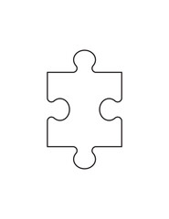 White puzzle piece vector