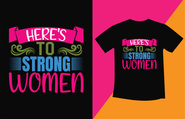 Women's day t-shirt design template