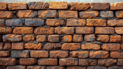Obraz premium A Tapestry of Time: Weathered Bricks with Stories Untold
