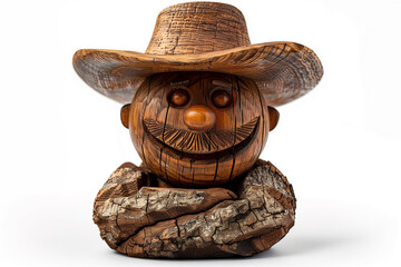 Wooden creature. Face of a creature  made out of wood