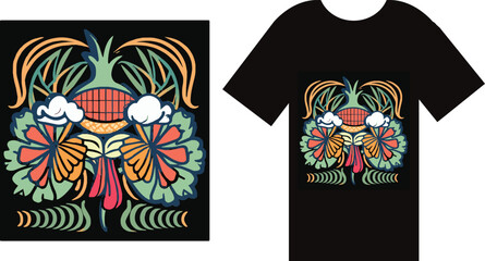 t shirt design with flowers