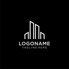 Letter DB or JB with building concept logo vector icon