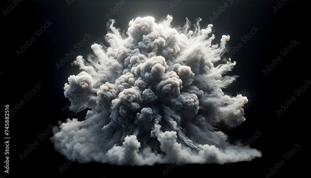 Wall mural realistic dry ice smoke clouds fog overlay perfect for compositing into your shots. simply drop it i