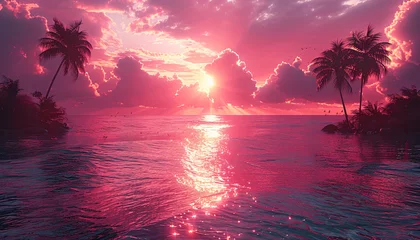 Foto op Plexiglas sunset on the beach © Amos