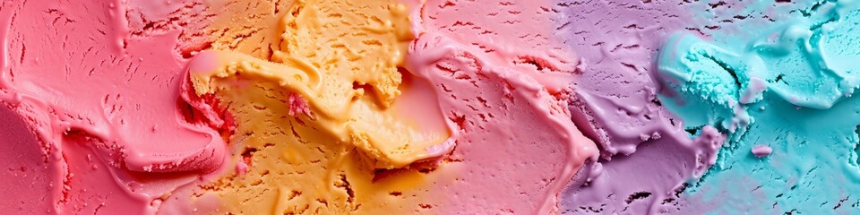 colorful ice cream. - obrazy, fototapety, plakaty