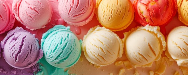 colorful ice cream.