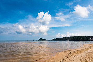beach with sky and clouds