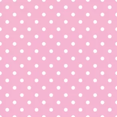 Fototapeten Vector seamless pattern with small white polka dots on a pastel pink background. For cards, albums, backgrounds, arts, crafts, fabrics, decorating or scrapbooks. © ingalinder