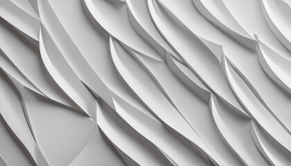 Abstract 3d white background, folded paper, white