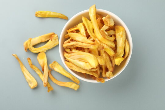 
Jackfruit chips or Chakka Varuthathu Kerala fried snacks food. Kerala tea time snack