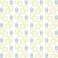 Dice icon repeated lovely trendy pattern beautiful vector illustration background