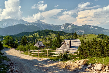 Velika Planina. High mountains. Slovenia