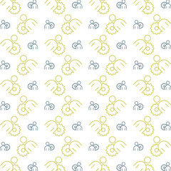 Managing icon repeated lovely trendy pattern beautiful vector illustration background