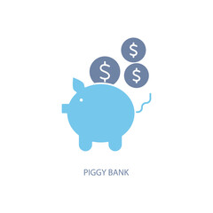 piggy bank concept line icon. Simple element illustration. piggy bank concept outline symbol design.