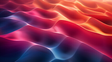 Obraz premium Abstract colorful waves. AI generated art illustration.