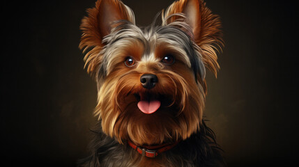 A portrait of a cute dog happily looking, generative AI