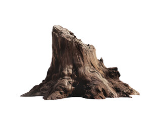 tree stump isolated on transparent or white background