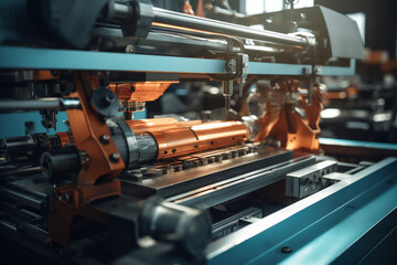 3D printing press machine  during work. Three-dimension, 3d printer printing - obrazy, fototapety, plakaty