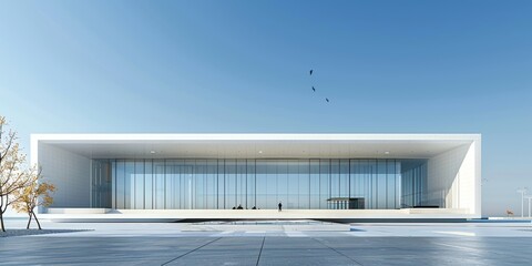 Vacation Home.exterior of contemporary residence with furniture illuminated with lights located close to sea against blue cloudy sky