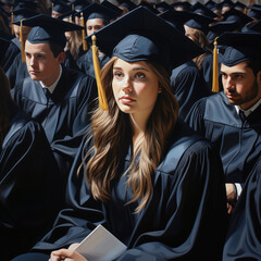 group of students in graduation gown