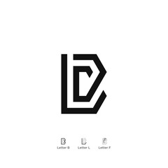 Letter LFB or LB loco concept vector icon