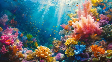  A vibrant underwater scene with a coral reef. © Anthony