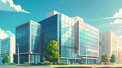 Modern business building, Banks and office, Building and architecture background.