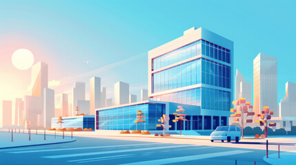 Fototapeta premium Modern business building, Banks and office, Building and architecture background.