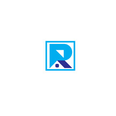 vector logo real estate modern design letter R