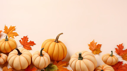 Naklejka na ściany i meble Orange pumpkin, halloween background