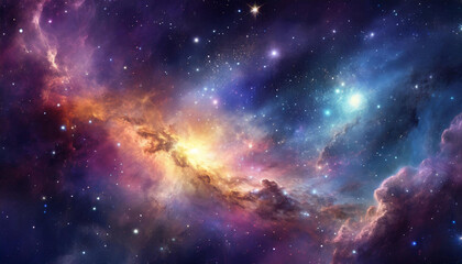 Space background with stars and nebulas