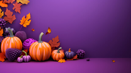 Orange pumpkin, halloween background