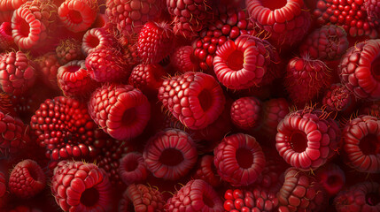 A Close-up View of a Group of Ripe Vivid Red