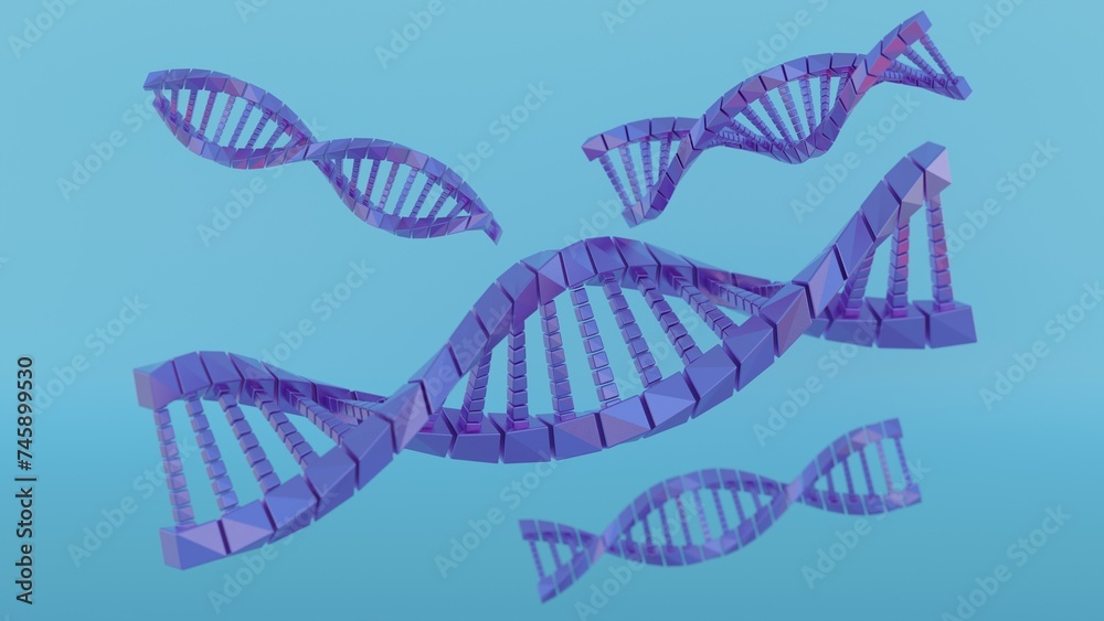 Aufkleber concept of the evolution of human dna in the distant future..