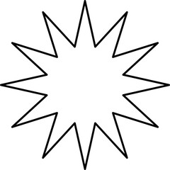 Minimalist line stars icon, twinkle star shape symbols. Minimalist silhouette stars icon set, twinkle shining star shape symbols, icons, elements. Modern geometric sparkle silhouettes sign vector.