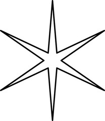 Minimalist line stars icon, twinkle star shape symbols. Minimalist silhouette stars icon set, twinkle shining star shape symbols, icons, elements. Modern geometric sparkle silhouettes sign vector.