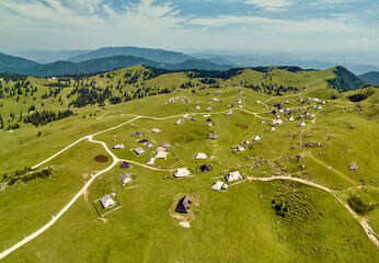 Velika Planina. High mountains. Slovenia