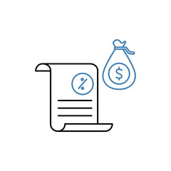 loans concept line icon. Simple element illustration. loans concept outline symbol design.